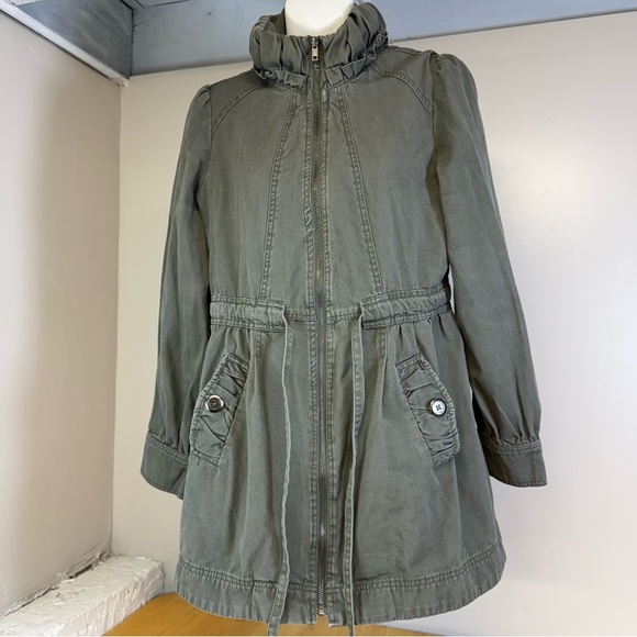 Willi  Smith Women's Size Medium Jacket Utility Zipper Lightweight  Green - Picture 2 of 8